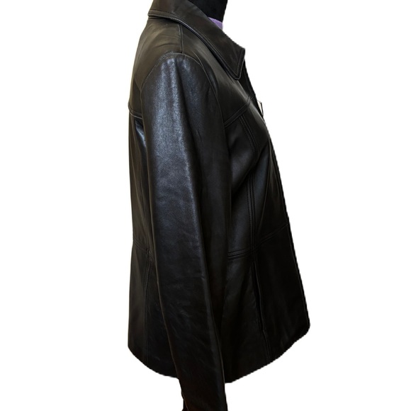 EUC Nine West Leather Black Jacket - Picture 5 of 6
